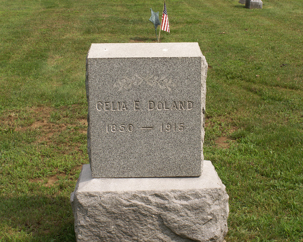 Gravestone of Celia Etta (Milburn) Doland