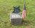 Civil War info on flag holder at gravesite of John Wesley Milburn at Methodist Cemetery, Succasunna, Roxbury Twp., Morris County, NJ.